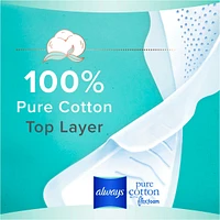 Always Pure Cotton with FlexFoam Pads Size 2, 12 Count