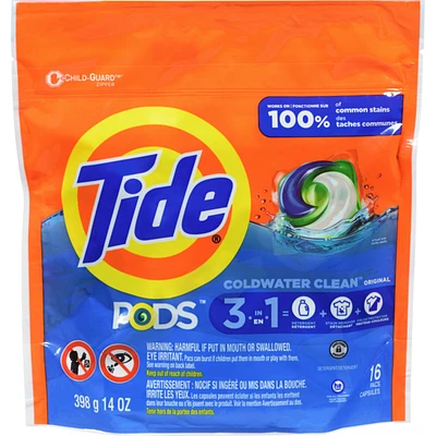 Liquid Laundry Detergent Pods, Original, 16 Count