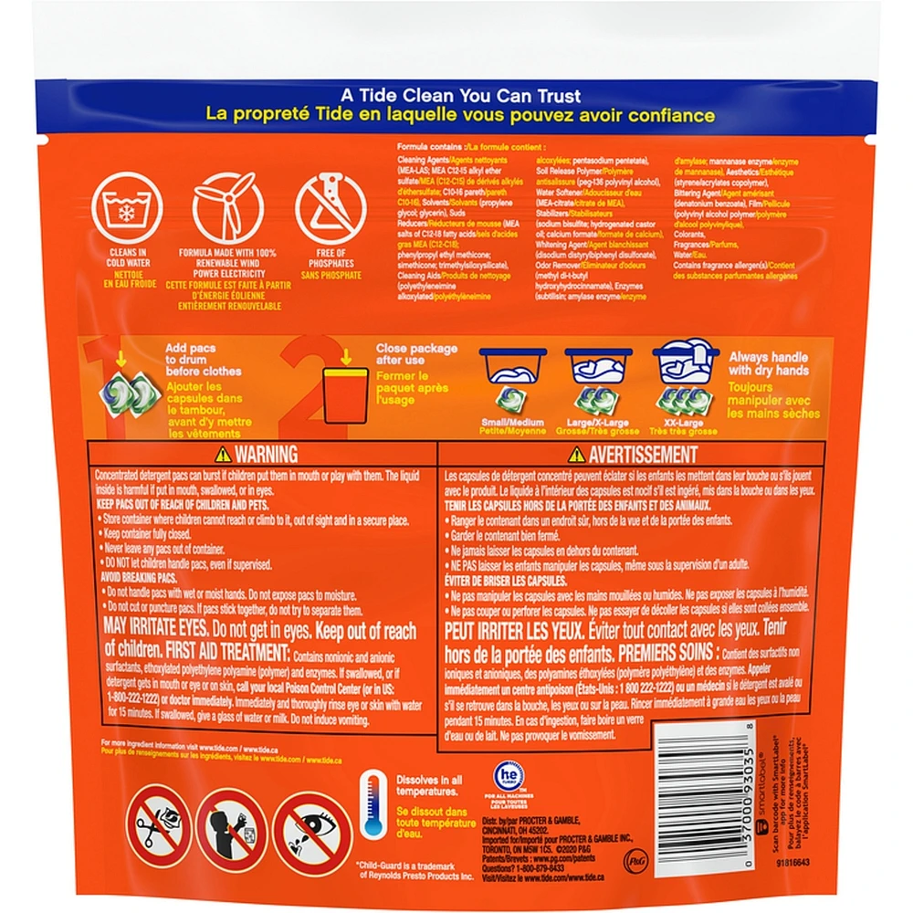Liquid Laundry Detergent Pods, Original, 16 Count