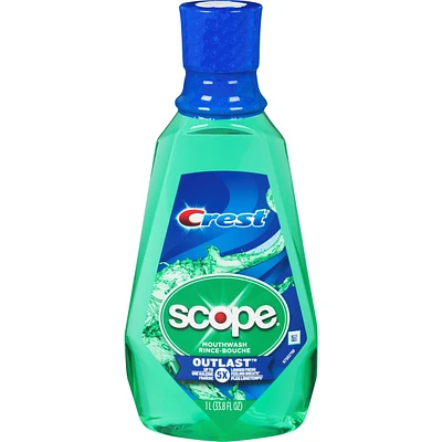 Crest Scope Outlast Mouthwash, Long Lasting Mint,  1 L