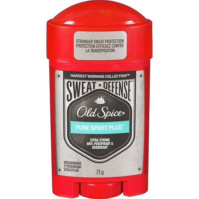Old Spice Hardest Working Pure Sport Plus Sweat Defense Invisible Solid Anti-Perspirant & Deodorant for Men, 73 grams