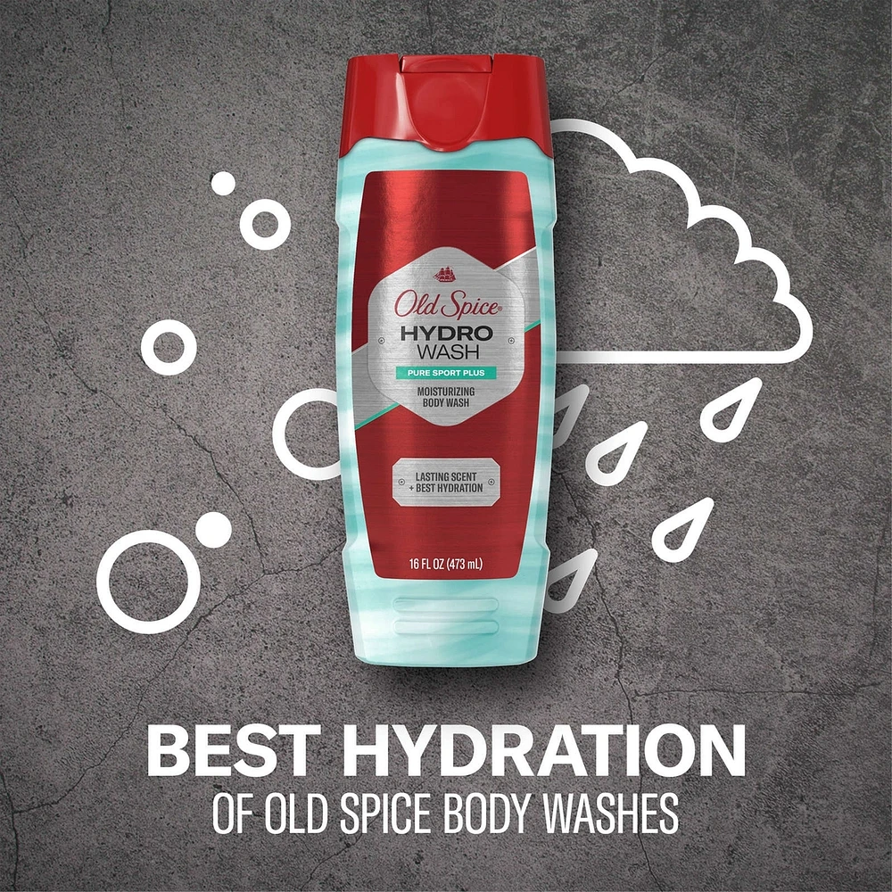 Old Spice Hydro Wash Body Wash Hardest Working Collection Pure Sport Plus 473ml