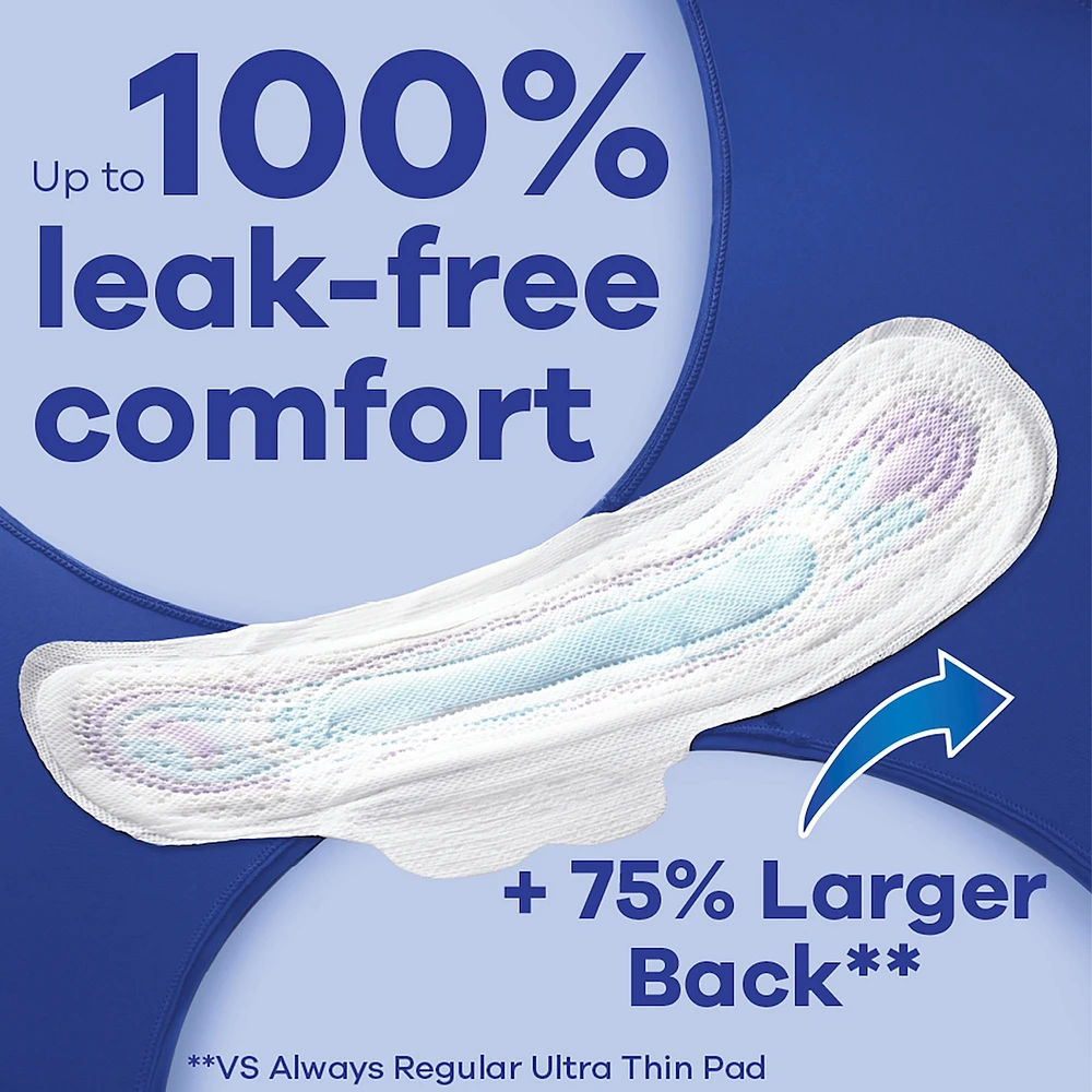 Ultra Thin Overnight Pads with Flexi-Wings, Size 5, Extra Heavy Overnight, Unscented