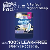 Ultra Thin Overnight Pads with Flexi-Wings, Size 5, Extra Heavy Overnight, Unscented