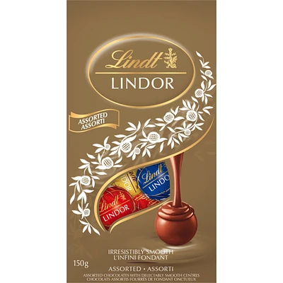 Lindt LINDOR Assorted Chocolate Truffles Bag 150g