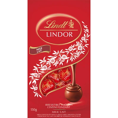 Truffes LINDOR au chocolat au lait de Lindt – Sac 150 g