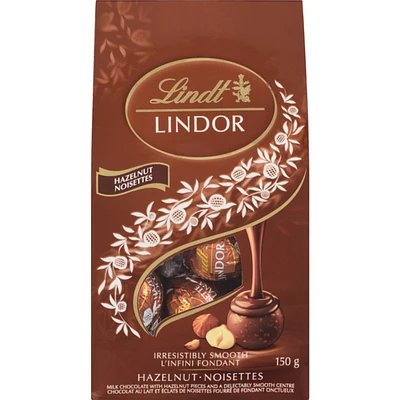 LINDOR Hazelnut Milk Chocolate Truffles Bag