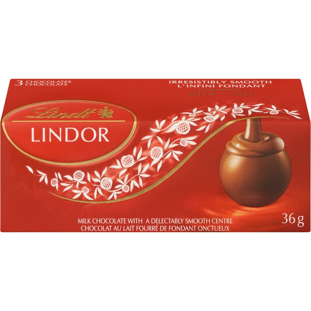 Truffes LINDOR au chocolat au lait – Boîte de trois