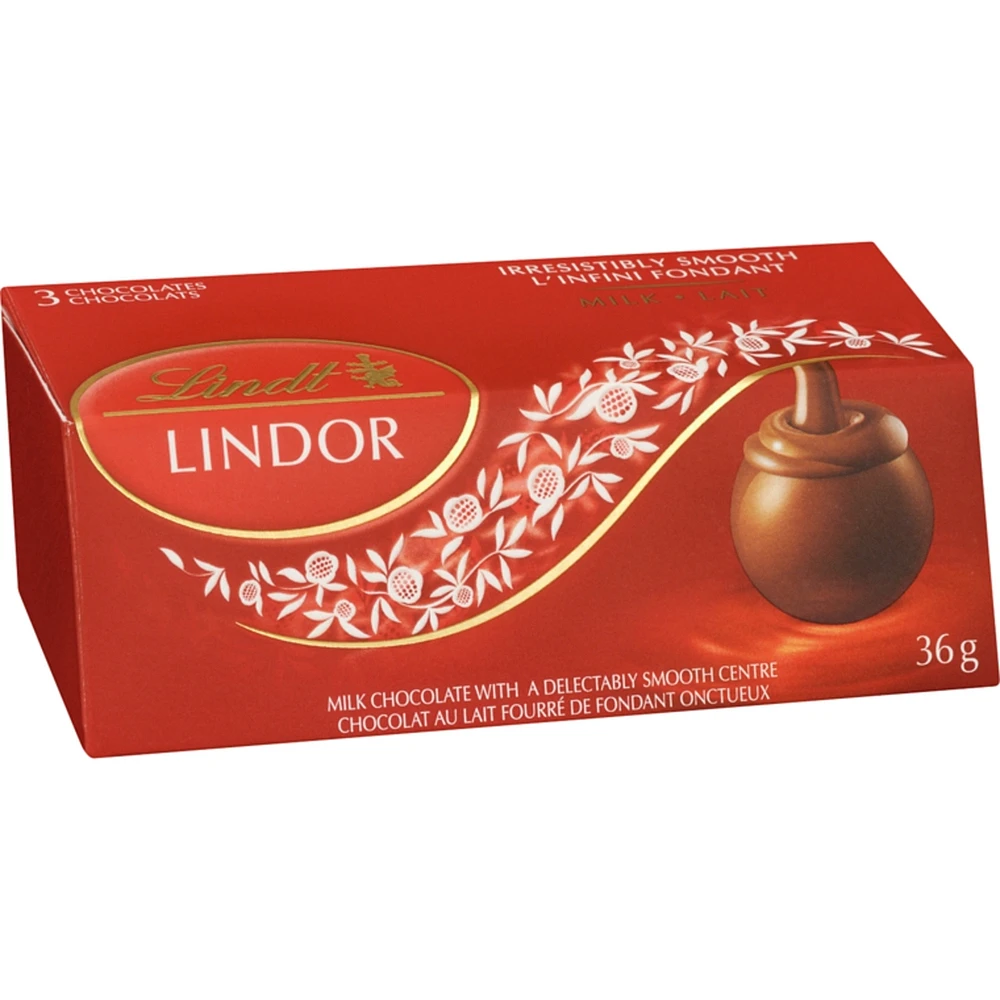 Truffes LINDOR au chocolat au lait – Boîte de trois