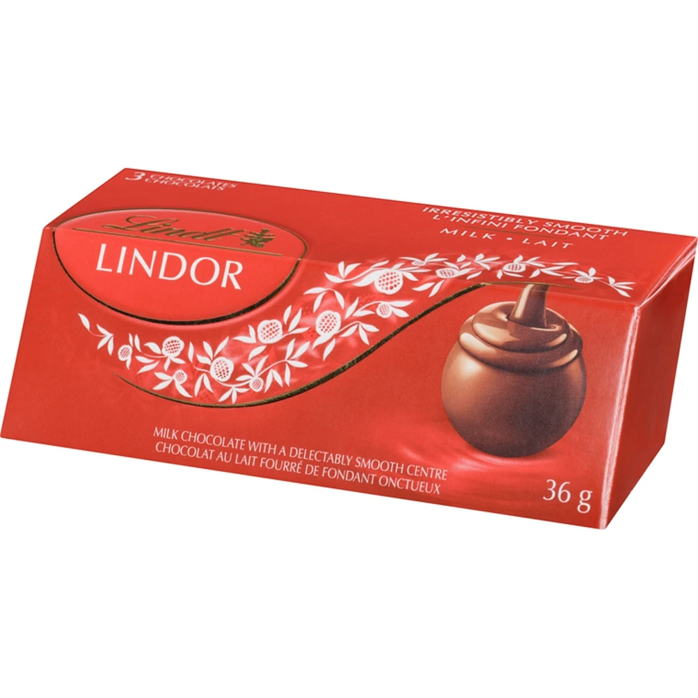 Truffes LINDOR au chocolat au lait – Boîte de trois