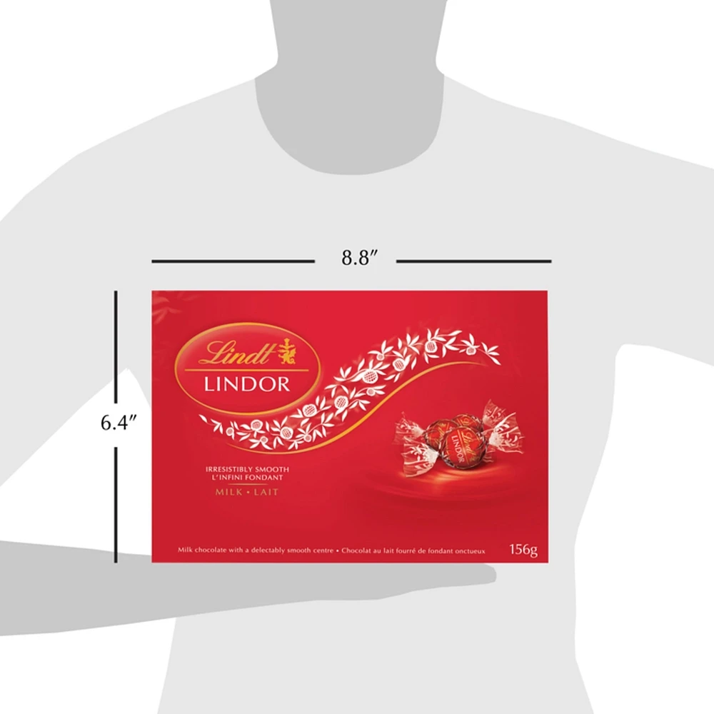 Truffes LINDOR au chocolat au lait Lindt – Boîte 156 g