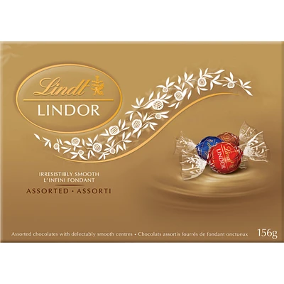 Lindt LINDOR Assorted Milk & Dark Chocolate Truffles Box 156g