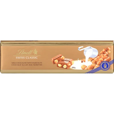 SWISS CLASSIC Gold Hazelnut Milk Chocolate Bar 300g
