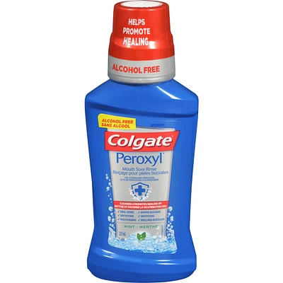 Rinçage sans alcool pour plaies buccales Colgate Peroxyl Menthe, 237 mL