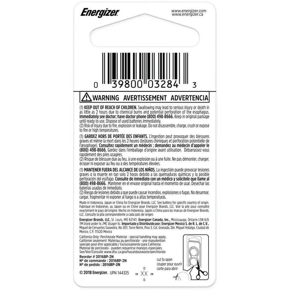 Pile miniature Energizer  au lithium