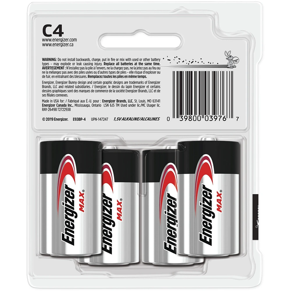 MAX Alkaline C Batteries