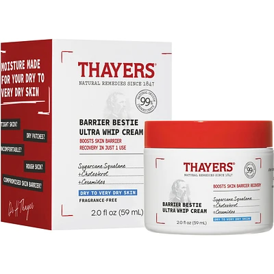 Barrier Bestie Ultra Whip Face Cream, Moisturizer with Sugarcane Squalane and Ceramides