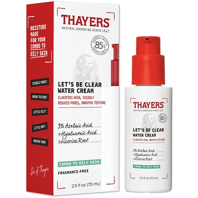 Let's Be Clear Water Face Cream, Moisturizer with Azelaic Acid and Hyaluronic Acid