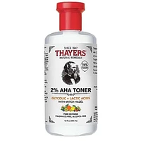 2% AHA Exfoliating Toner with Glycolic Acid, Lactic Acid and Witch Hazel, Smoothing and Pore Refining