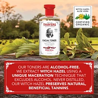 Rose Petal Alcohol Free Witch Hazel Face Toner with Aloe Vera formula 355ml