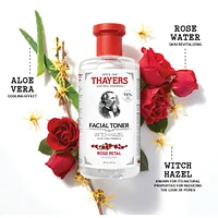 Rose Petal Alcohol Free Witch Hazel Face Toner with Aloe Vera formula 355ml