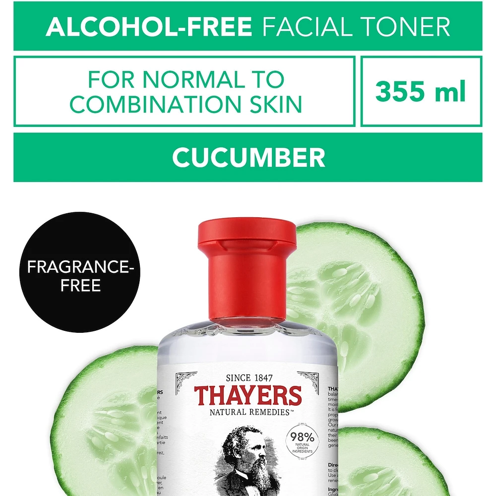 Cucumber Alcohol-Free Witch Hazel Face Toner with Aloe Vera