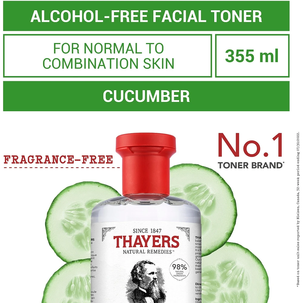 Cucumber Alcohol-Free Witch Hazel Face Toner with Aloe Vera