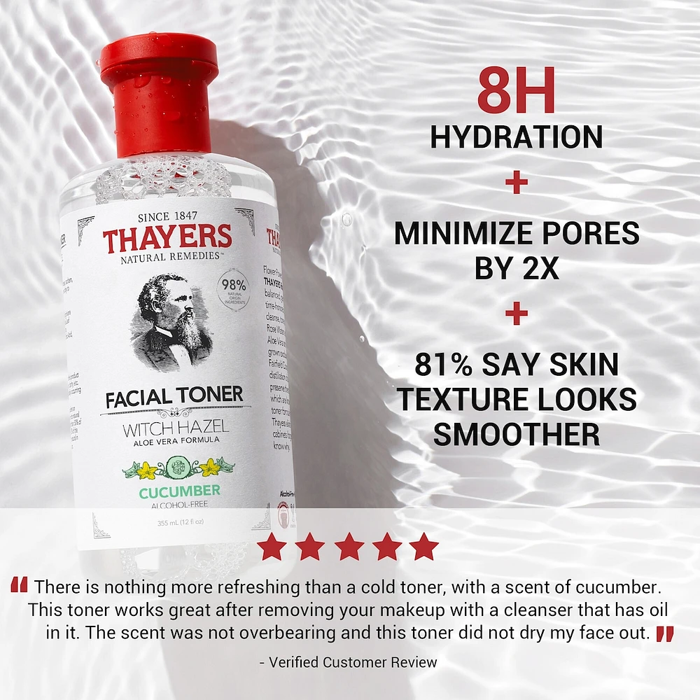 Cucumber Alcohol-Free Witch Hazel Face Toner with Aloe Vera