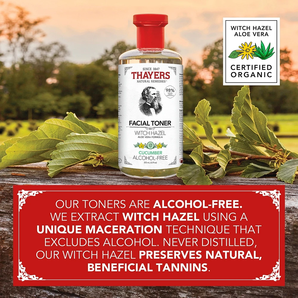 Cucumber Alcohol-Free Witch Hazel Face Toner with Aloe Vera