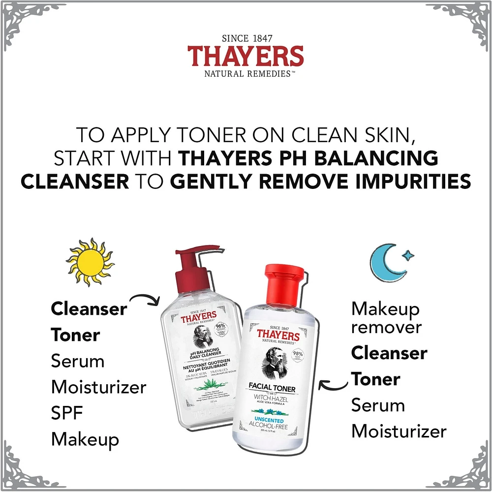 Unscented Alcohol Free Witch Hazel Face Toner with Aloe Vera