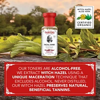 Rose Petal Alcohol-Free Witch Hazel Face Toner with Aloe Vera, Travel Size