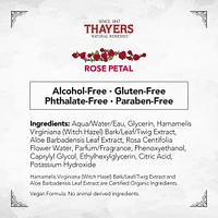 Rose Petal Alcohol-Free Witch Hazel Face Toner with Aloe Vera, Travel Size
