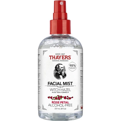 Rose Petal Alcohol-Free Witch Hazel Face Mist with Aloe Vera
