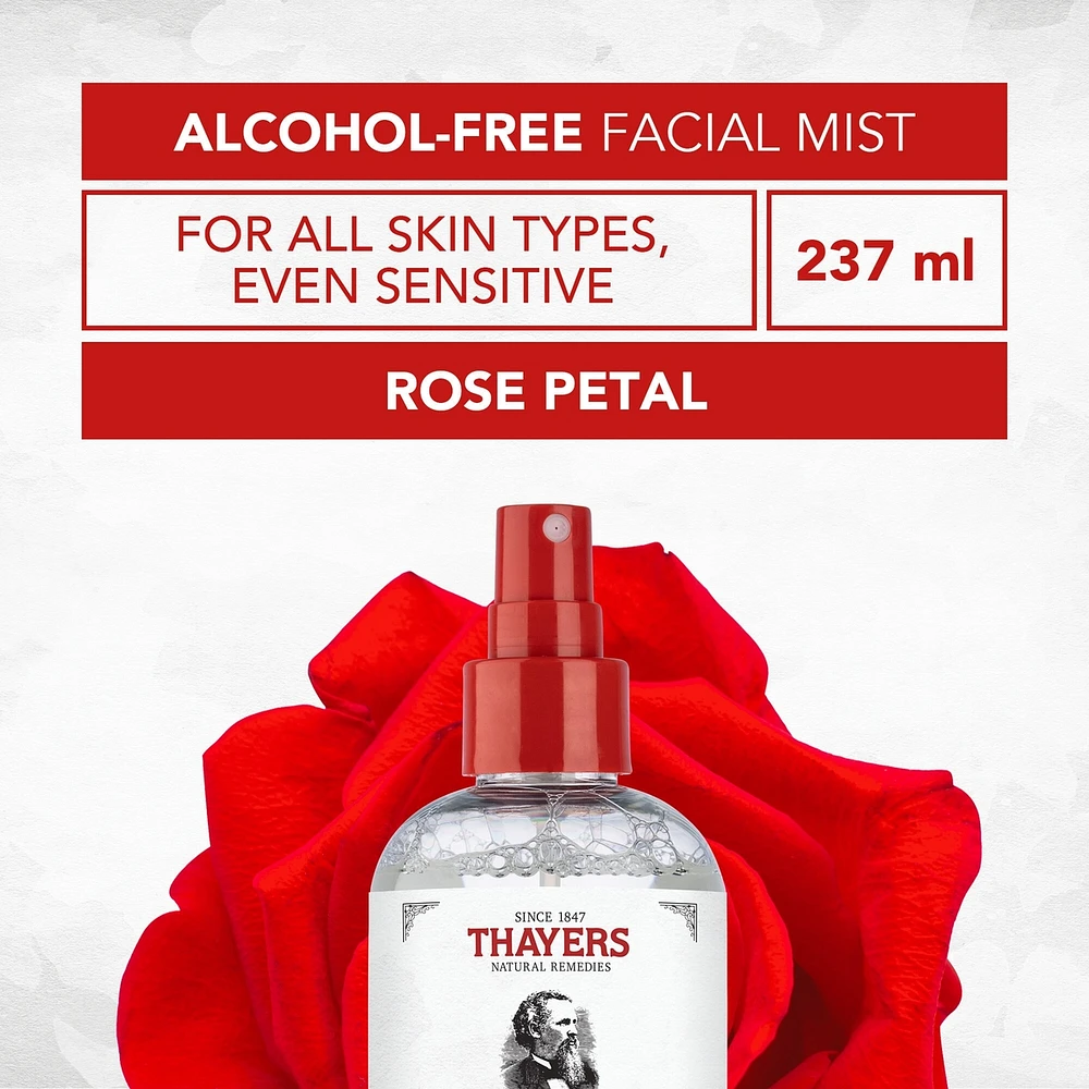 Rose Petal Alcohol-Free Witch Hazel Face Mist with Aloe Vera