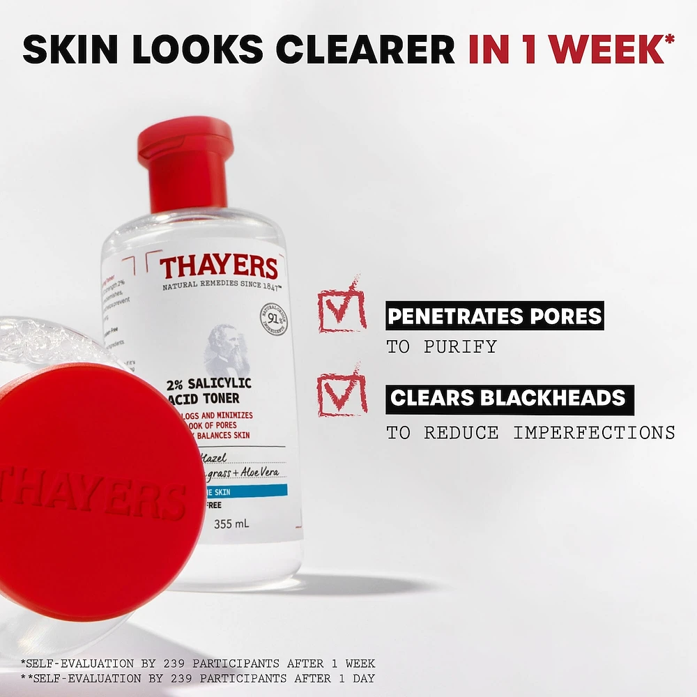 Thayers 2% Salicylic Acid Toner, For Acne prone Skin