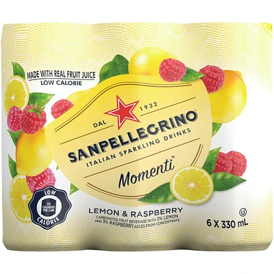 Carbonated Fruit Beverage Lemon & Raspberry