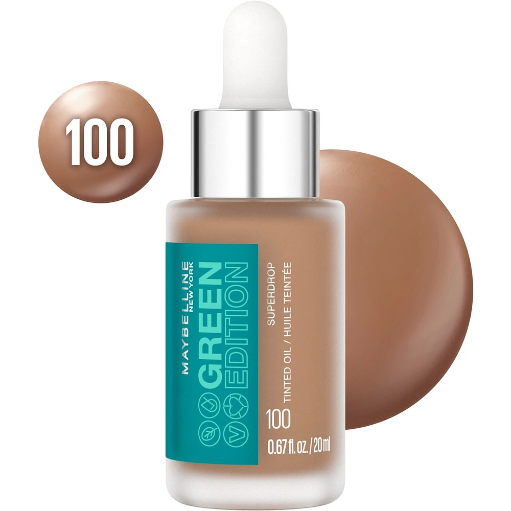 Green Edition - Face Makeup Superdrop Tinted Oil Makeup, Adjustable Coverage
