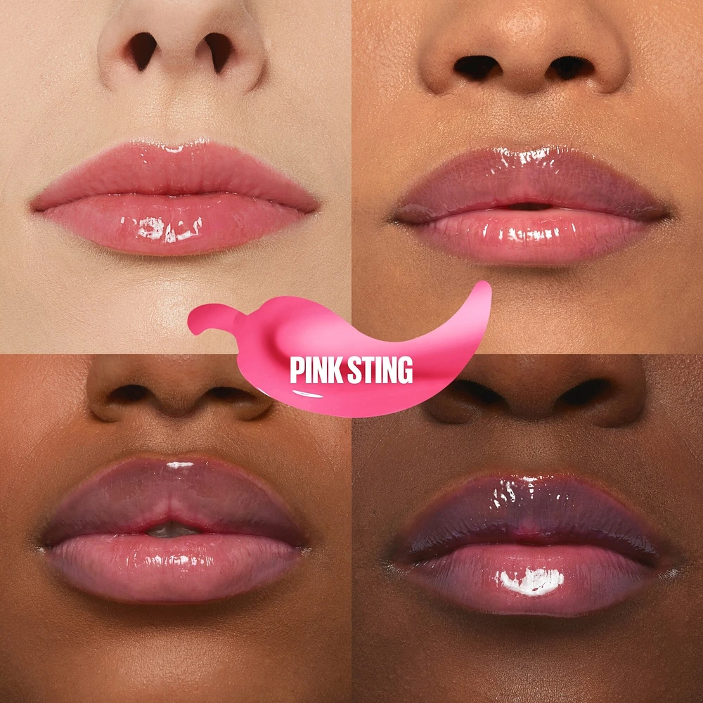 Maybelline New York Lifter Plump Lip Gloss, Plumping, Sheer Finish, Intense heated sensation, Peach Fever, 005, Peachy Nude Cream, 5.4 ml