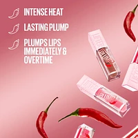 Maybelline New York Lifter Plump Lip Gloss, Plumping, Sheer Finish, Intense heated sensation, Peach Fever, 005, Peachy Nude Cream, 5.4 ml