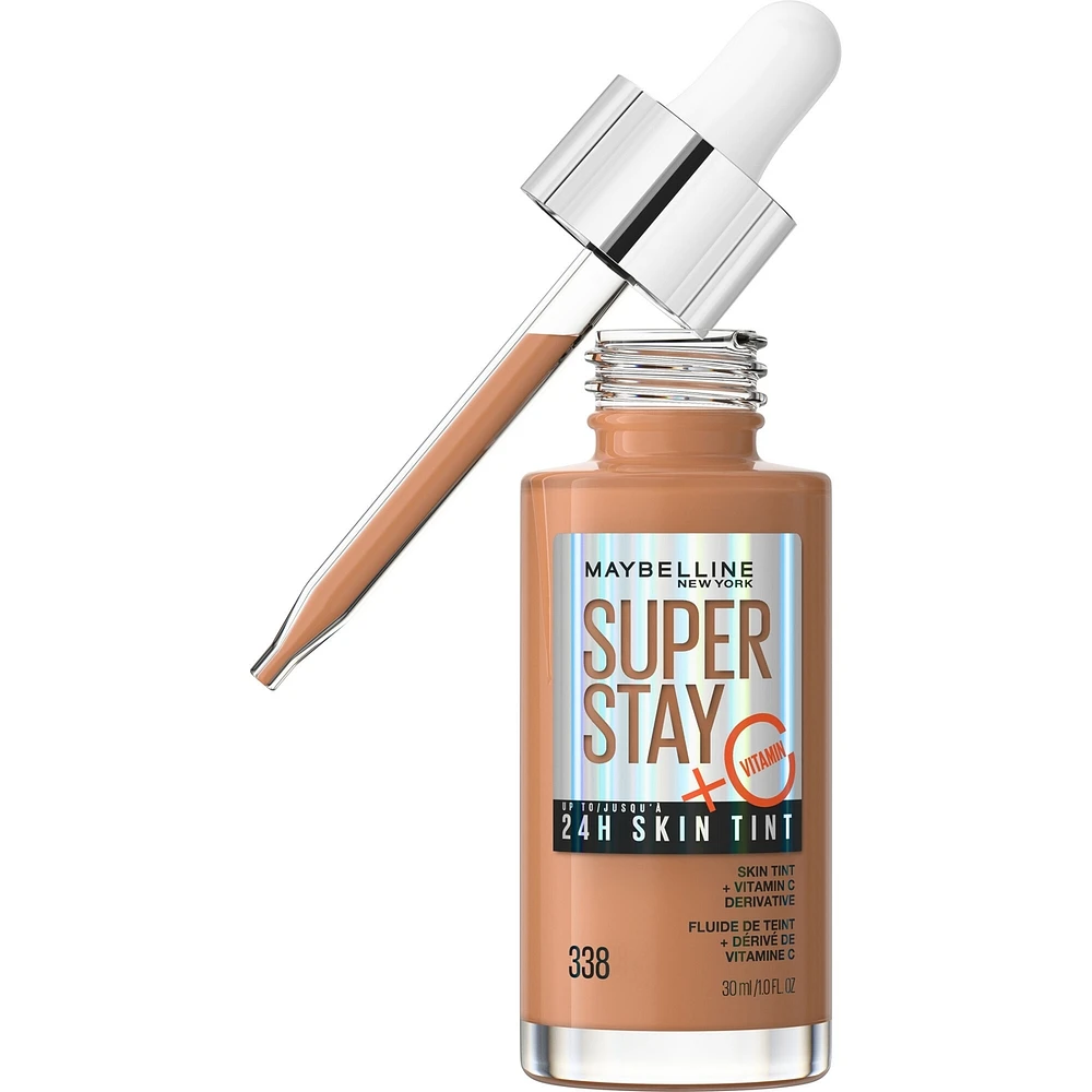 Maybelline New York Super Stay Up To 24H Skin Tint Foundation, skin-like coverage, with Vitamin C*, Shade 312, 30 ml