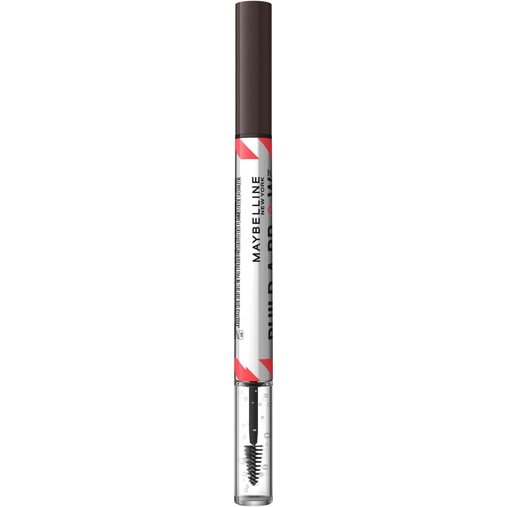 Maybelline New York 2-1 Build a Brow for real-looking full brows 2 easy steps, Medium Brown, 0.4 ml
