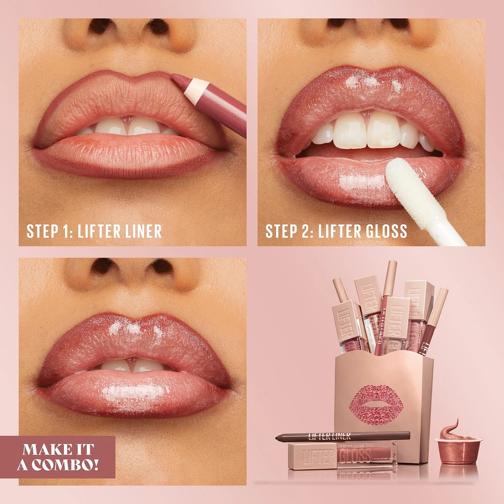 Lifter Lip Liner, Long-Lasting, Smooth Glide Application, Hyaluronic Acid