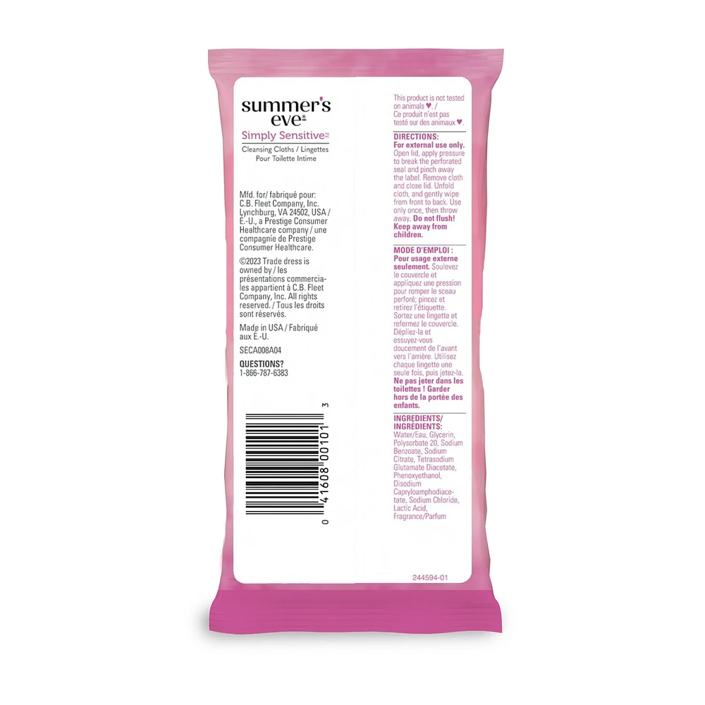 Summer's Eve Simply Sensitive Cleansing Cloths