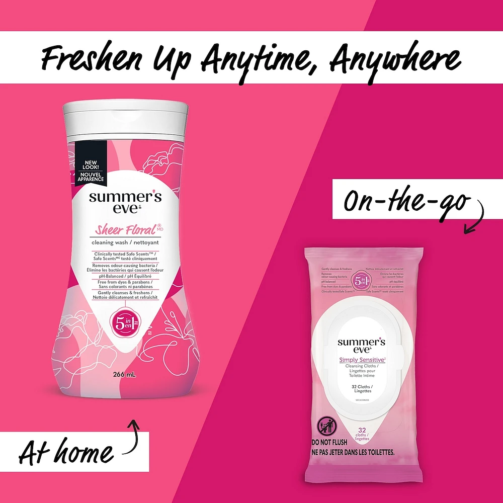 Summer's Eve 5 in 1 Sheer Floral Cleansing Wash