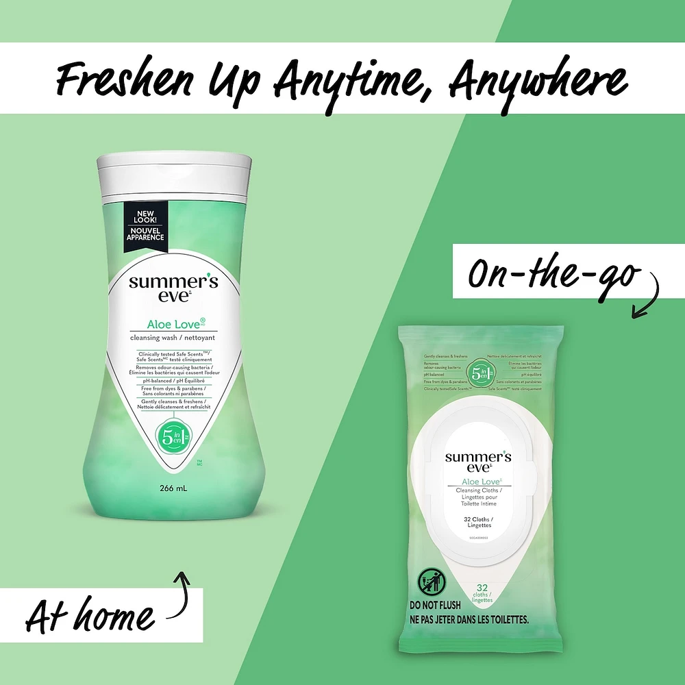 Summer's Eve Aloe Love  Cleansing Cloths