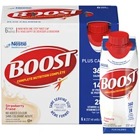 PLUS Calories Strawberry Formulated Liquid Diet Drink,6 x 237 ml