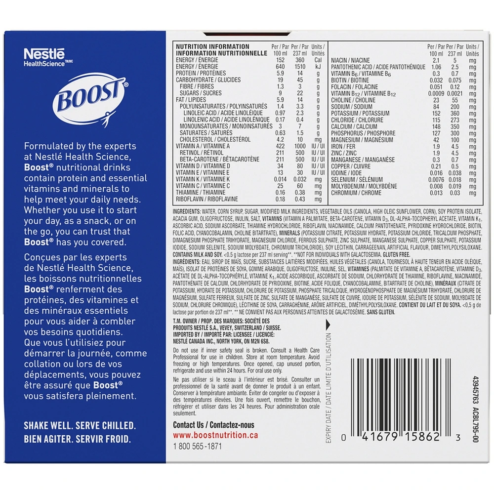 PLUS Calories Strawberry Formulated Liquid Diet Drink,6 x 237 ml