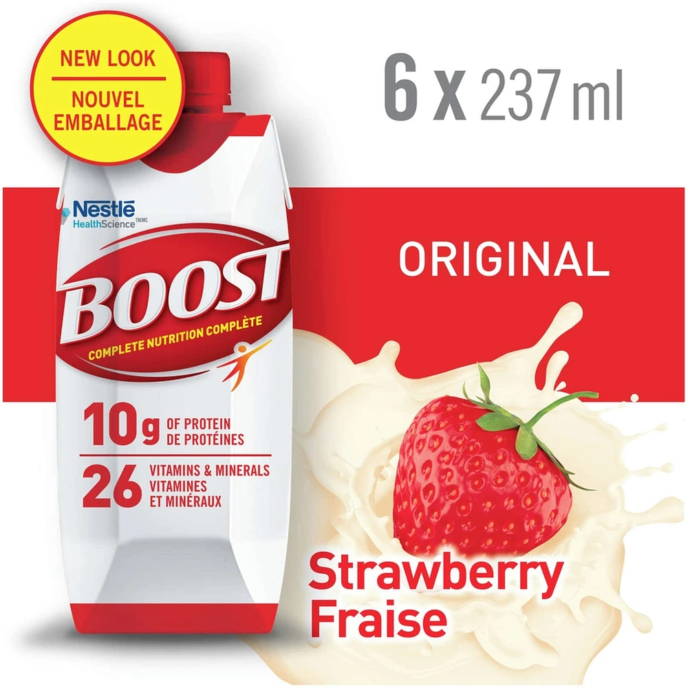 Original Strawberry Meal Replacement Drink, Pack of 6, 6 x 237 ml