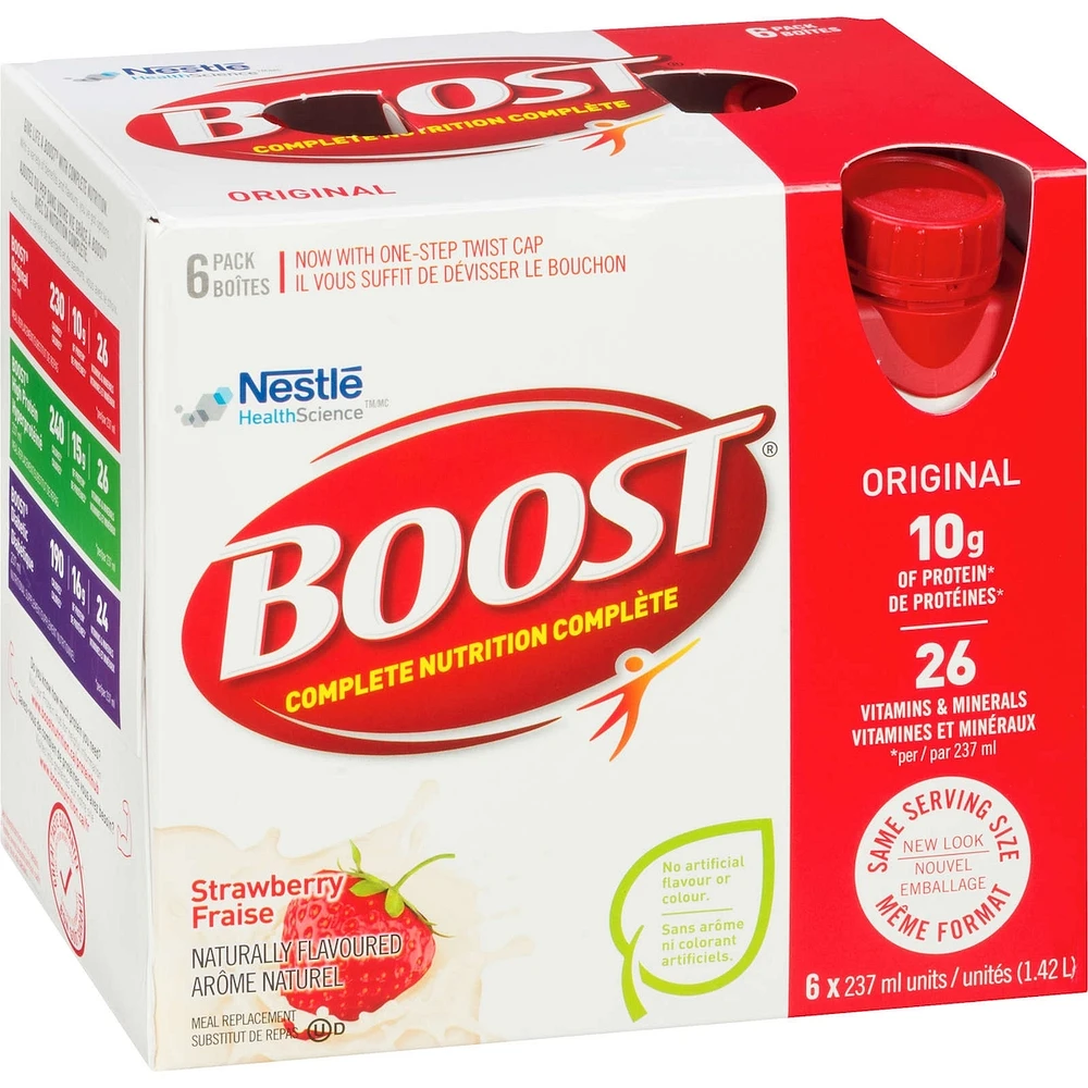 Original Strawberry Meal Replacement Drink, Pack of 6, 6 x 237 ml