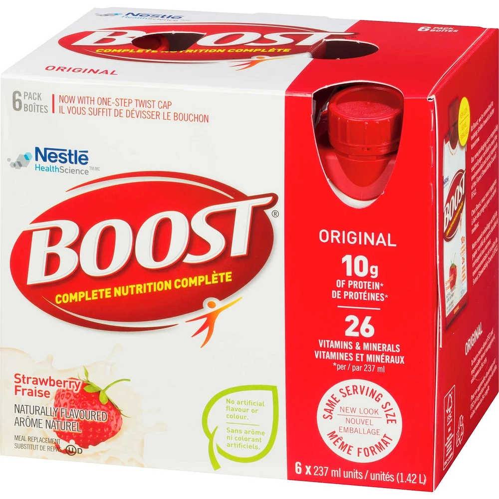 Original Strawberry Meal Replacement Drink, Pack of 6, 6 x 237 ml